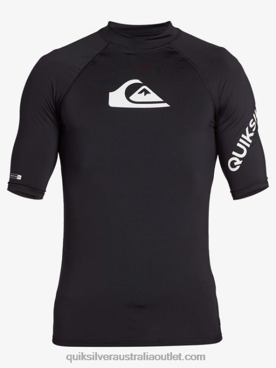 Quiksilver Men All Time Short Sleeve UPF 50 Rashguard H2N4B1261 black