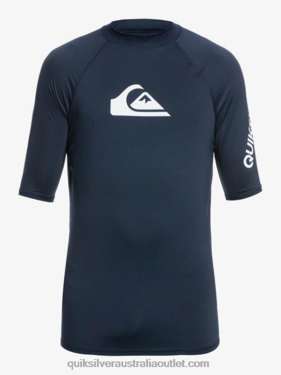 Quiksilver Men All Time Short Sleeve UPF 50 Rashguard H2N4B1263 navy blazer