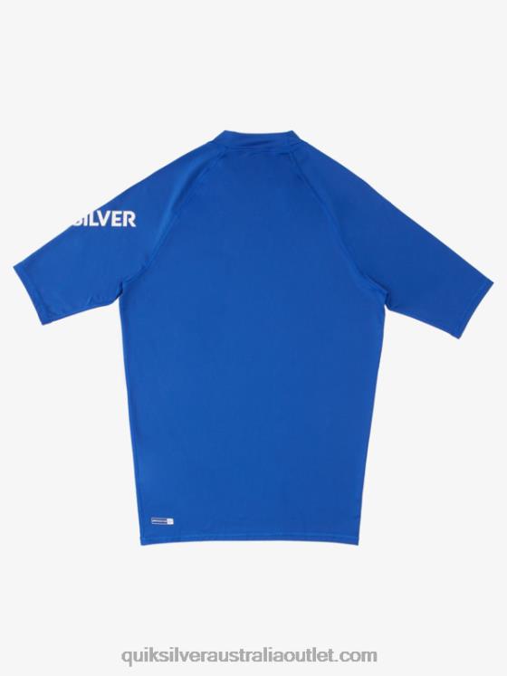Quiksilver Men All Time Short Sleeve UPF 50 Rashguard H2N4B1264 electric royal