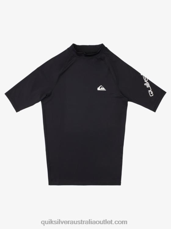 Quiksilver Men All Time Short Sleeve UPF 50 Rashguard H2N4B1265 black