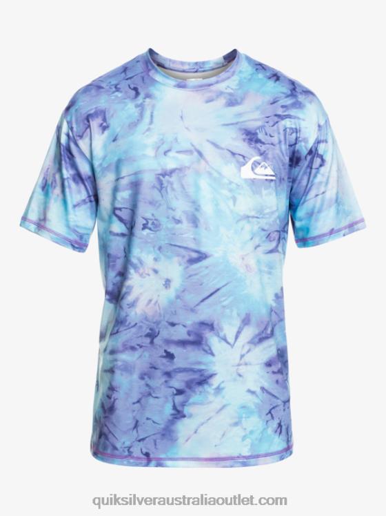 Quiksilver Men Digital Session UPF 50 Short Sleeve Surf Tee H2N4B1085 sky blue