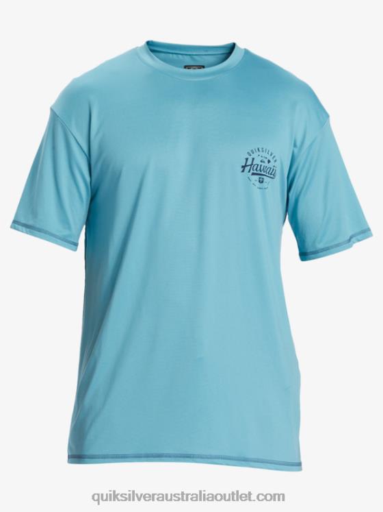 Quiksilver Men Hawaii Big Bite UPF 50 Short Sleeve Surf Tee H2N4B880 delphinium blue