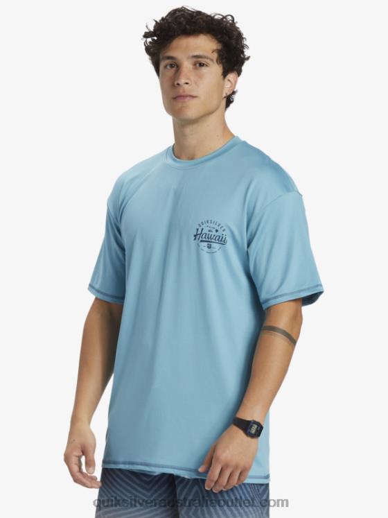 Quiksilver Men Hawaii Big Bite UPF 50 Short Sleeve Surf Tee H2N4B880 delphinium blue