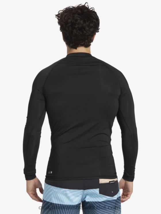 Quiksilver Men Hawaii Double Down UPF 50 Long Sleeve Surf Tee H2N4B1105 black