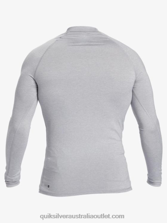 Quiksilver Men Hawaii Double Down UPF 50 Long Sleeve Surf Tee H2N4B1106 sleet heather