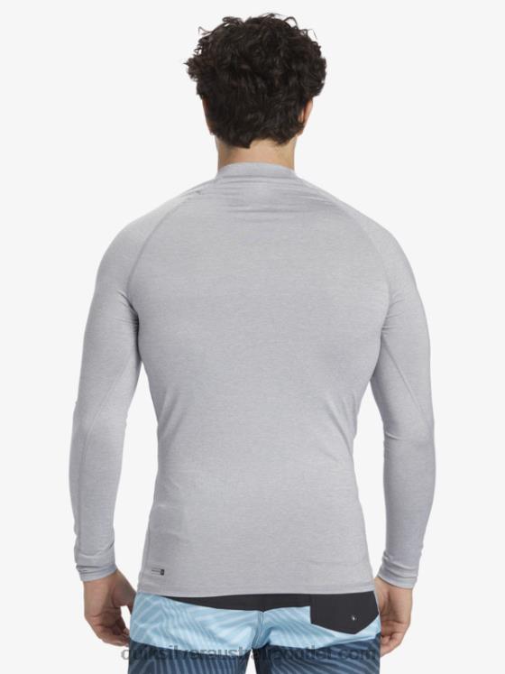 Quiksilver Men Hawaii Double Down UPF 50 Long Sleeve Surf Tee H2N4B1106 sleet heather