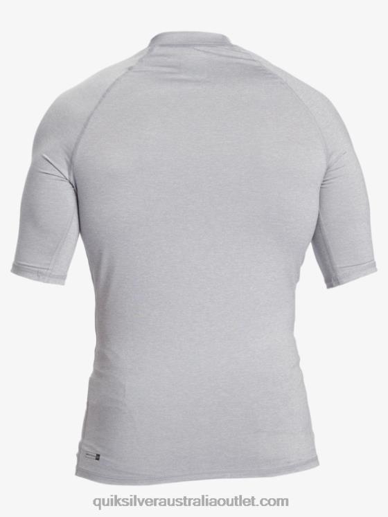 Quiksilver Men Hawaii Double Down UPF 50 Short Sleeve Surf Tee H2N4B1169 sleet heather
