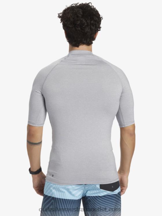 Quiksilver Men Hawaii Double Down UPF 50 Short Sleeve Surf Tee H2N4B1169 sleet heather