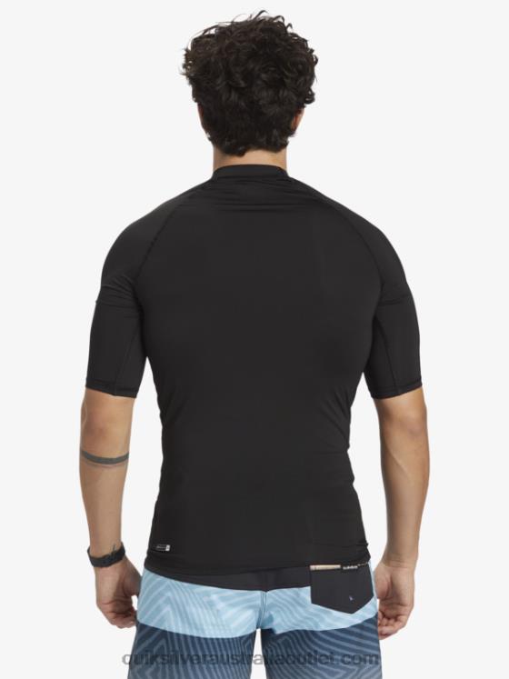 Quiksilver Men Hawaii Double Down UPF 50 Short Sleeve Surf Tee H2N4B1170 black