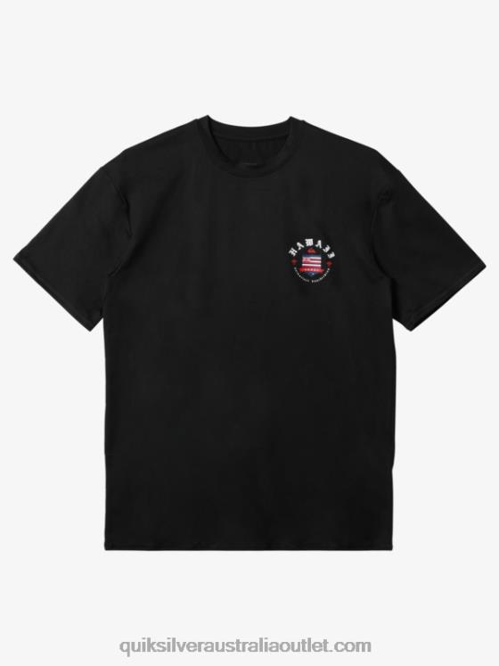 Quiksilver Men Hawaii Royalty UPF 50 Short Sleeve Surf Tee H2N4B1123 black