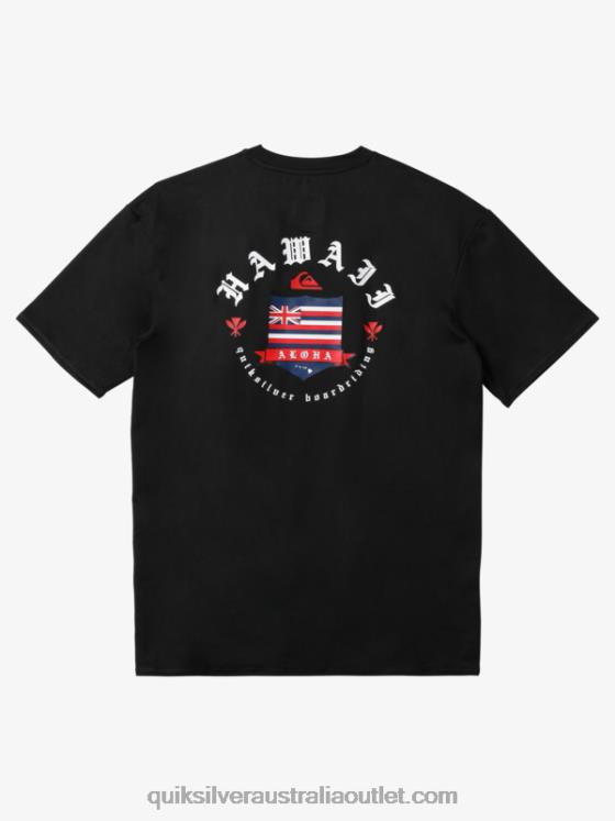 Quiksilver Men Hawaii Royalty UPF 50 Short Sleeve Surf Tee H2N4B1123 black