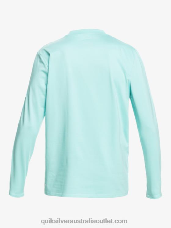 Quiksilver Men Heritage Heather Long Sleeve UPF 50 Surf Tee H2N4B1468 angel blue heather