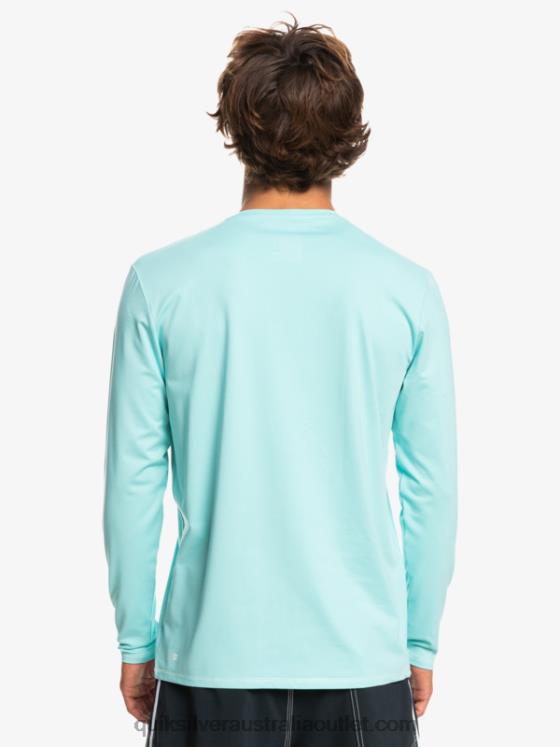 Quiksilver Men Heritage Heather Long Sleeve UPF 50 Surf Tee H2N4B1468 angel blue heather