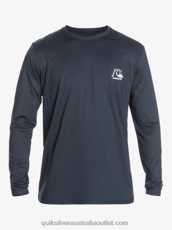 Quiksilver Men Heritage Heather Long Sleeve UPF 50 Surf Tee H2N4B1470 midnight navy heather