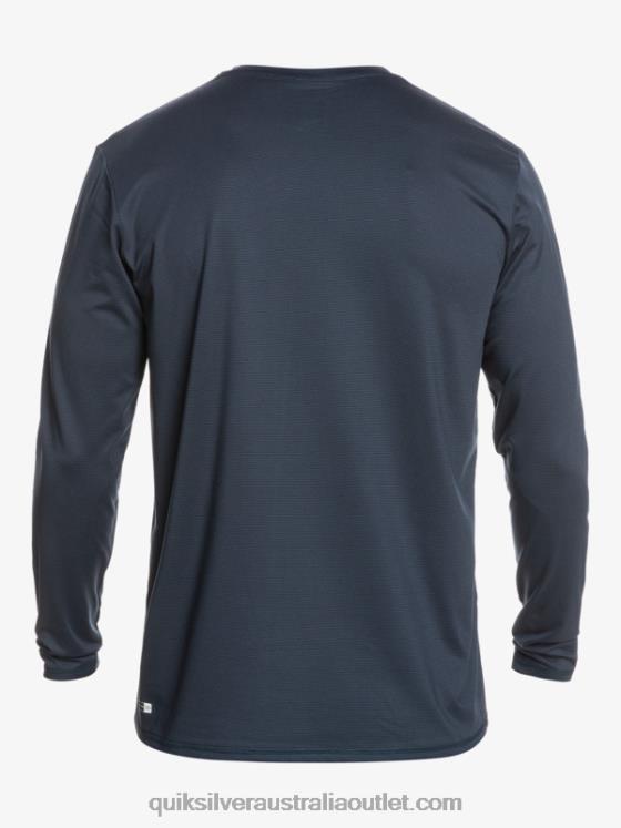 Quiksilver Men Heritage Heather Long Sleeve UPF 50 Surf Tee H2N4B1470 midnight navy heather