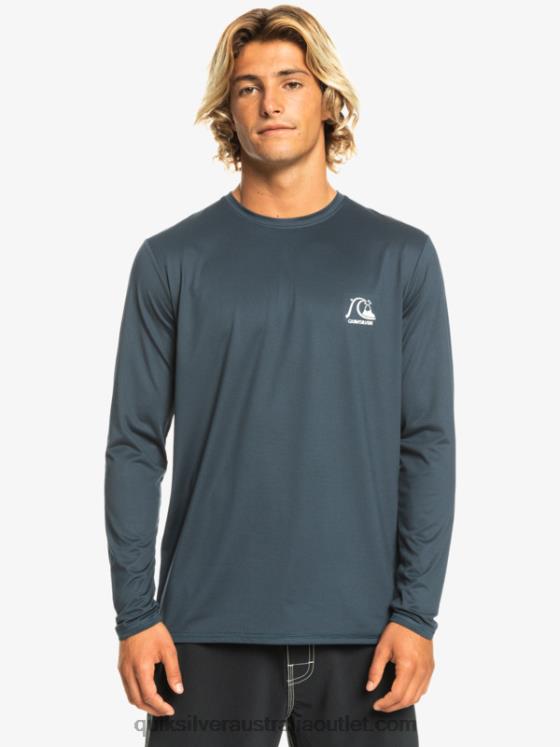 Quiksilver Men Heritage Heather Long Sleeve UPF 50 Surf Tee H2N4B1470 midnight navy heather
