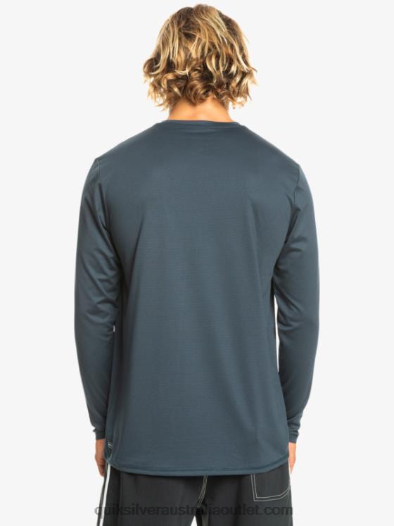 Quiksilver Men Heritage Heather Long Sleeve UPF 50 Surf Tee H2N4B1470 midnight navy heather