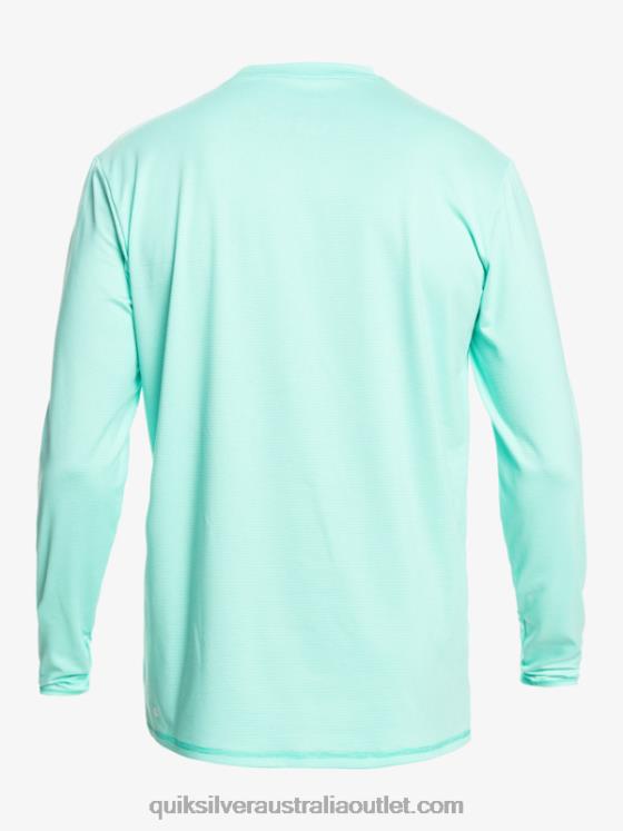 Quiksilver Men Heritage Heather Long Sleeve UPF 50 Surf Tee H2N4B1471 pool green heather