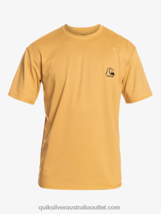 Quiksilver Men Heritage Heather Short Sleeve UPF 50 Surf T-Shirt H2N4B1127 wheat heather