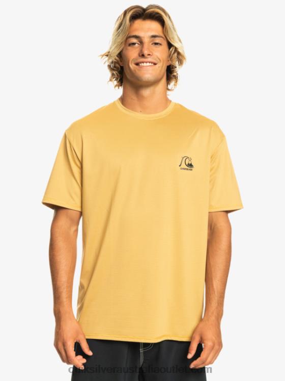 Quiksilver Men Heritage Heather Short Sleeve UPF 50 Surf T-Shirt H2N4B1127 wheat heather