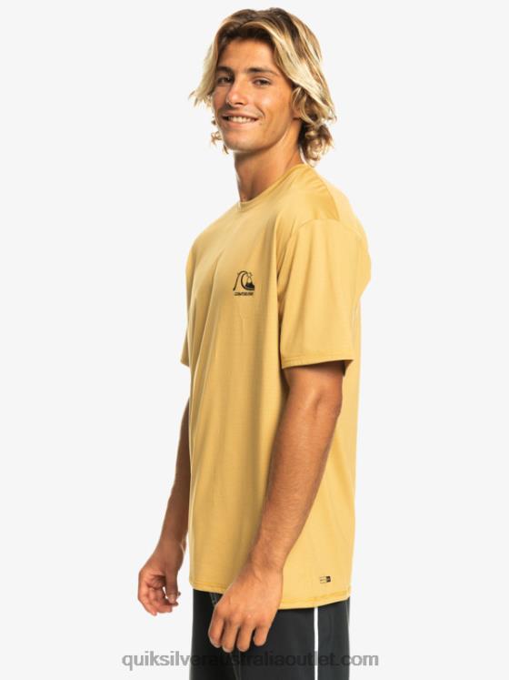 Quiksilver Men Heritage Heather Short Sleeve UPF 50 Surf T-Shirt H2N4B1127 wheat heather