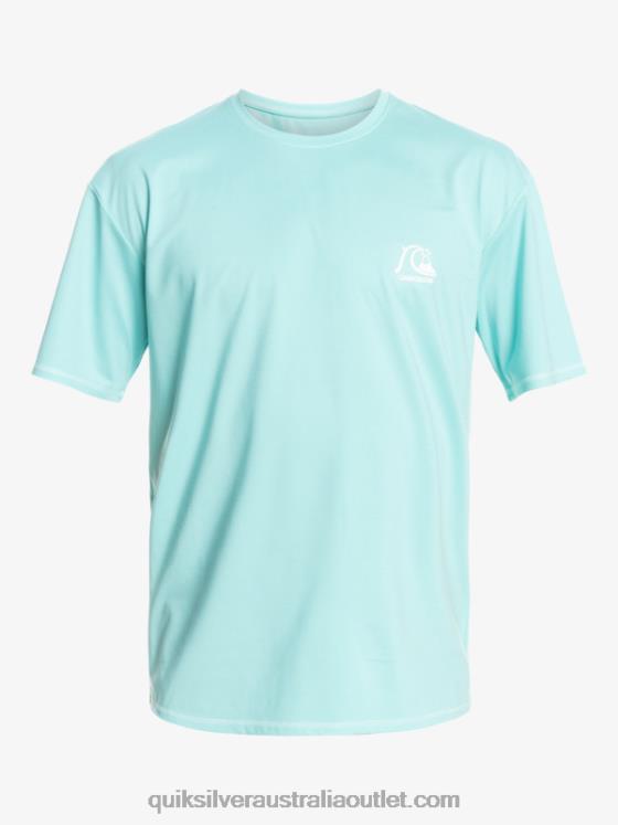 Quiksilver Men Heritage Heather Short Sleeve UPF 50 Surf T-Shirt H2N4B1128 angel blue heather