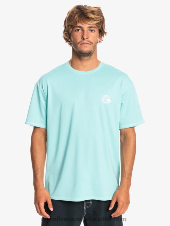 Quiksilver Men Heritage Heather Short Sleeve UPF 50 Surf T-Shirt H2N4B1128 angel blue heather