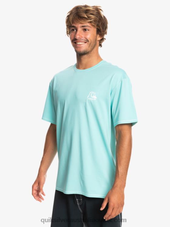 Quiksilver Men Heritage Heather Short Sleeve UPF 50 Surf T-Shirt H2N4B1128 angel blue heather