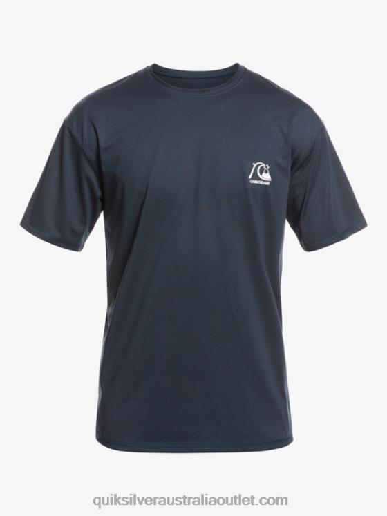 Quiksilver Men Heritage Heather Short Sleeve UPF 50 Surf T-Shirt H2N4B1129 midnight navy heather