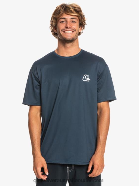 Quiksilver Men Heritage Heather Short Sleeve UPF 50 Surf T-Shirt H2N4B1129 midnight navy heather