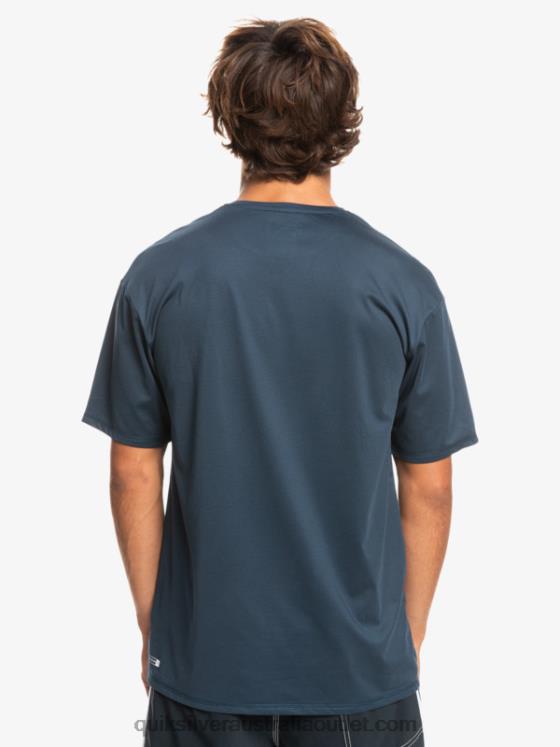Quiksilver Men Heritage Heather Short Sleeve UPF 50 Surf T-Shirt H2N4B1129 midnight navy heather