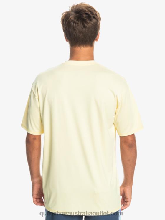 Quiksilver Men Heritage Heather Short Sleeve UPF 50 Surf T-Shirt H2N4B1131 pale banana heather
