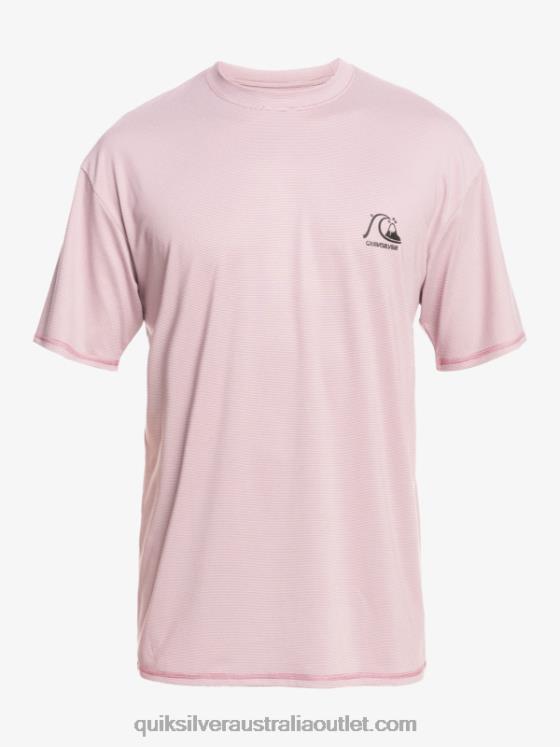 Quiksilver Men Heritage Heather Short Sleeve UPF 50 Surf T-Shirt H2N4B1132 dusty orchid heather