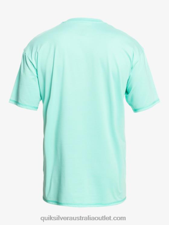 Quiksilver Men Heritage Heather Short Sleeve UPF 50 Surf T-Shirt H2N4B1133 pool green heather