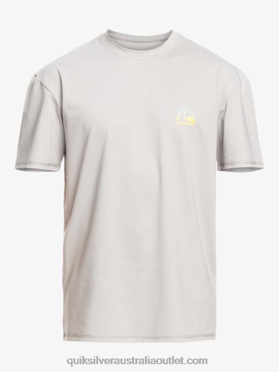 Quiksilver Men Heritage Heather Short Sleeve UPF 50 Surf T-Shirt H2N4B1134 sleet heather