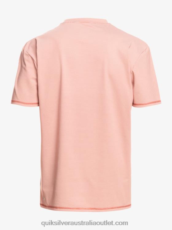 Quiksilver Men Heritage Heather Short Sleeve UPF 50 Surf T-Shirt H2N4B1135 hot sauce heather