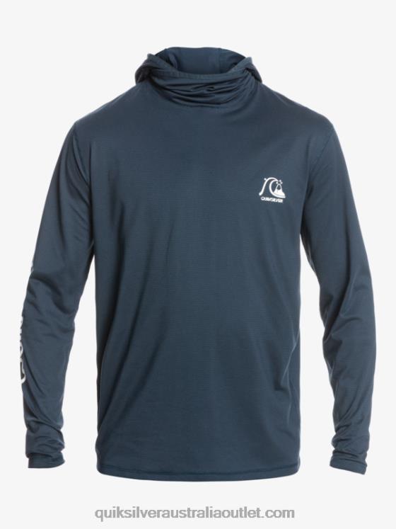 Quiksilver Men Heritage UPF 50 Long Sleeve Surf Tee H2N4B417 midnight navy heather