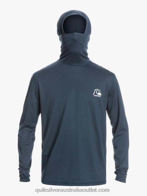 Quiksilver Men Heritage UPF 50 Long Sleeve Surf Tee H2N4B417 midnight navy heather