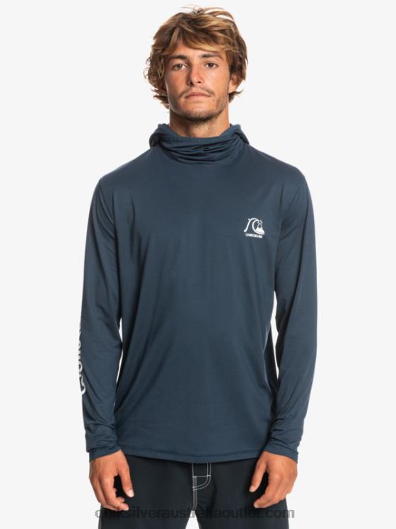 Quiksilver Men Heritage UPF 50 Long Sleeve Surf Tee H2N4B417 midnight navy heather