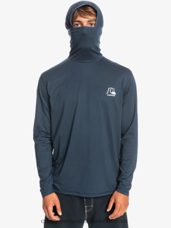Quiksilver Men Heritage UPF 50 Long Sleeve Surf Tee H2N4B417 midnight navy heather