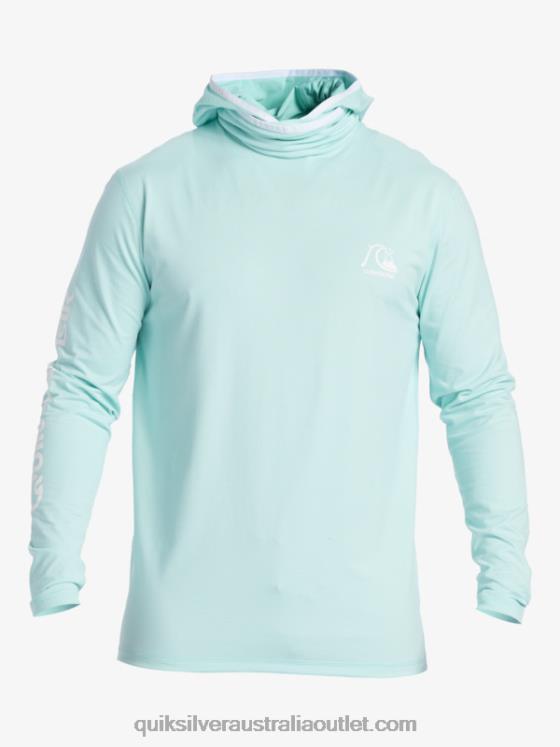 Quiksilver Men Heritage UPF 50 Long Sleeve Surf Tee H2N4B419 sky blue heather
