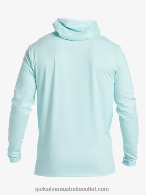 Quiksilver Men Heritage UPF 50 Long Sleeve Surf Tee H2N4B419 sky blue heather