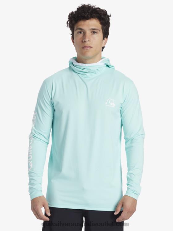 Quiksilver Men Heritage UPF 50 Long Sleeve Surf Tee H2N4B419 sky blue heather