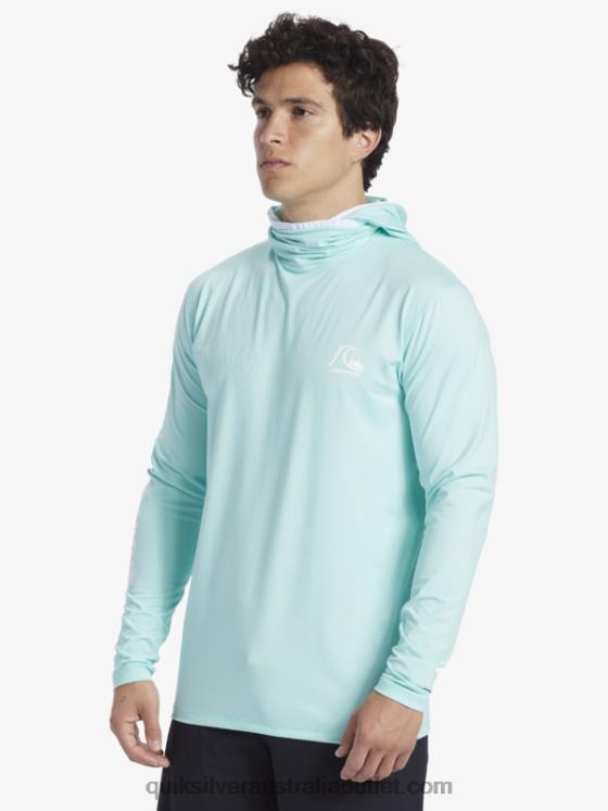 Quiksilver Men Heritage UPF 50 Long Sleeve Surf Tee H2N4B419 sky blue heather