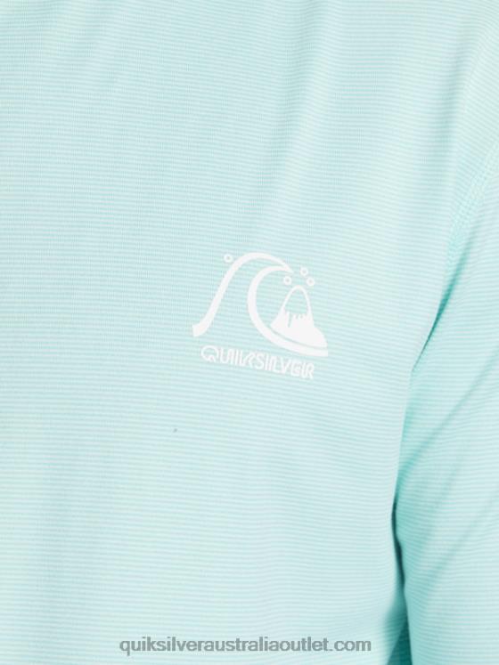 Quiksilver Men Heritage UPF 50 Long Sleeve Surf Tee H2N4B419 sky blue heather