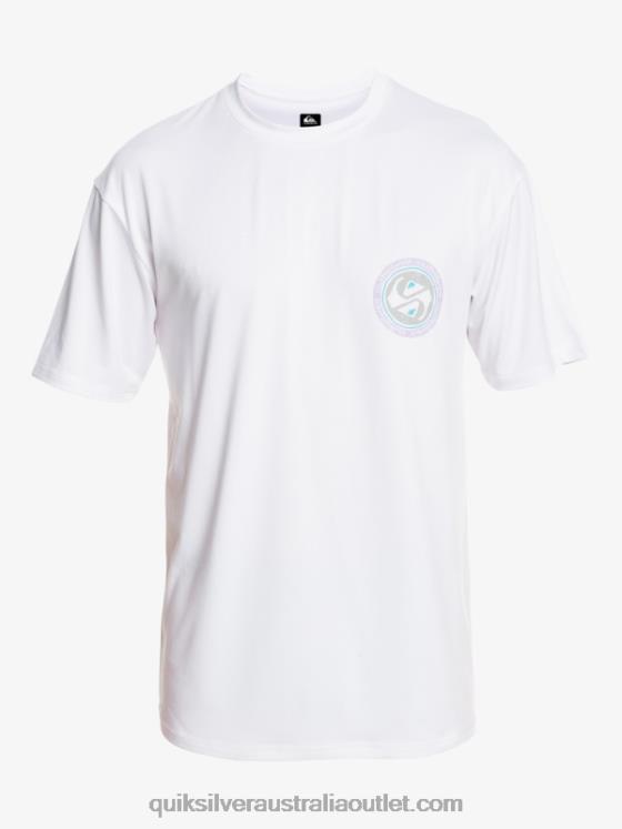 Quiksilver Men Mix Session UPF 50 Short Sleeve Surf Tee H2N4B315 snow white