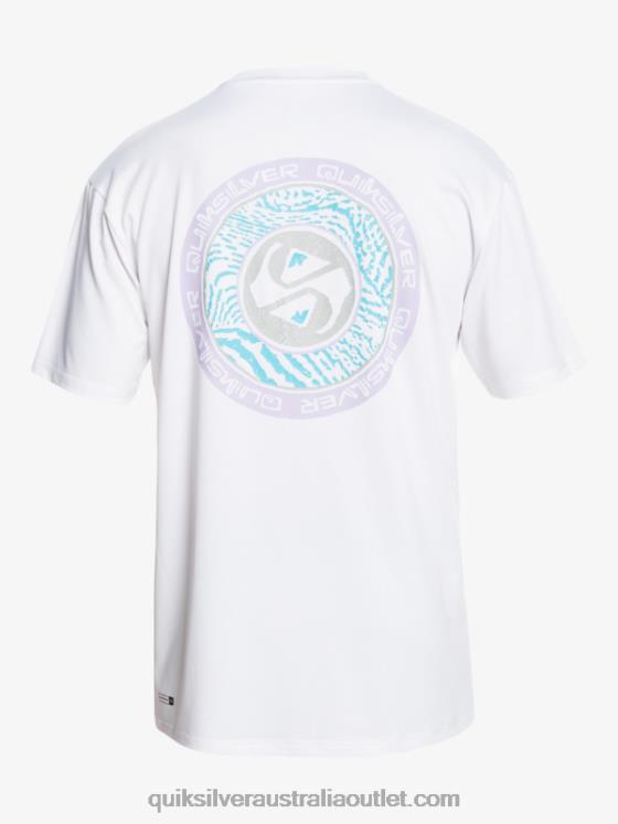Quiksilver Men Mix Session UPF 50 Short Sleeve Surf Tee H2N4B315 snow white