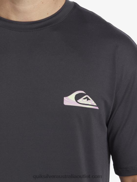 Quiksilver Men Mix Session UPF 50 Short Sleeve Surf Tee H2N4B316 tarmac