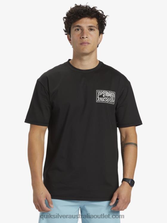 Quiksilver Men Mix Session UPF 50 Short Sleeve Surf Tee H2N4B318 black