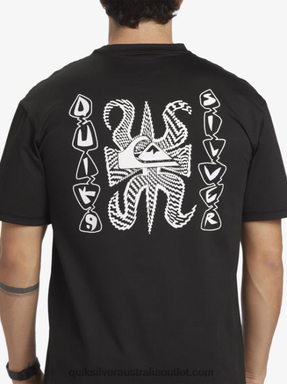 Quiksilver Men Mix Session UPF 50 Short Sleeve Surf Tee H2N4B318 black